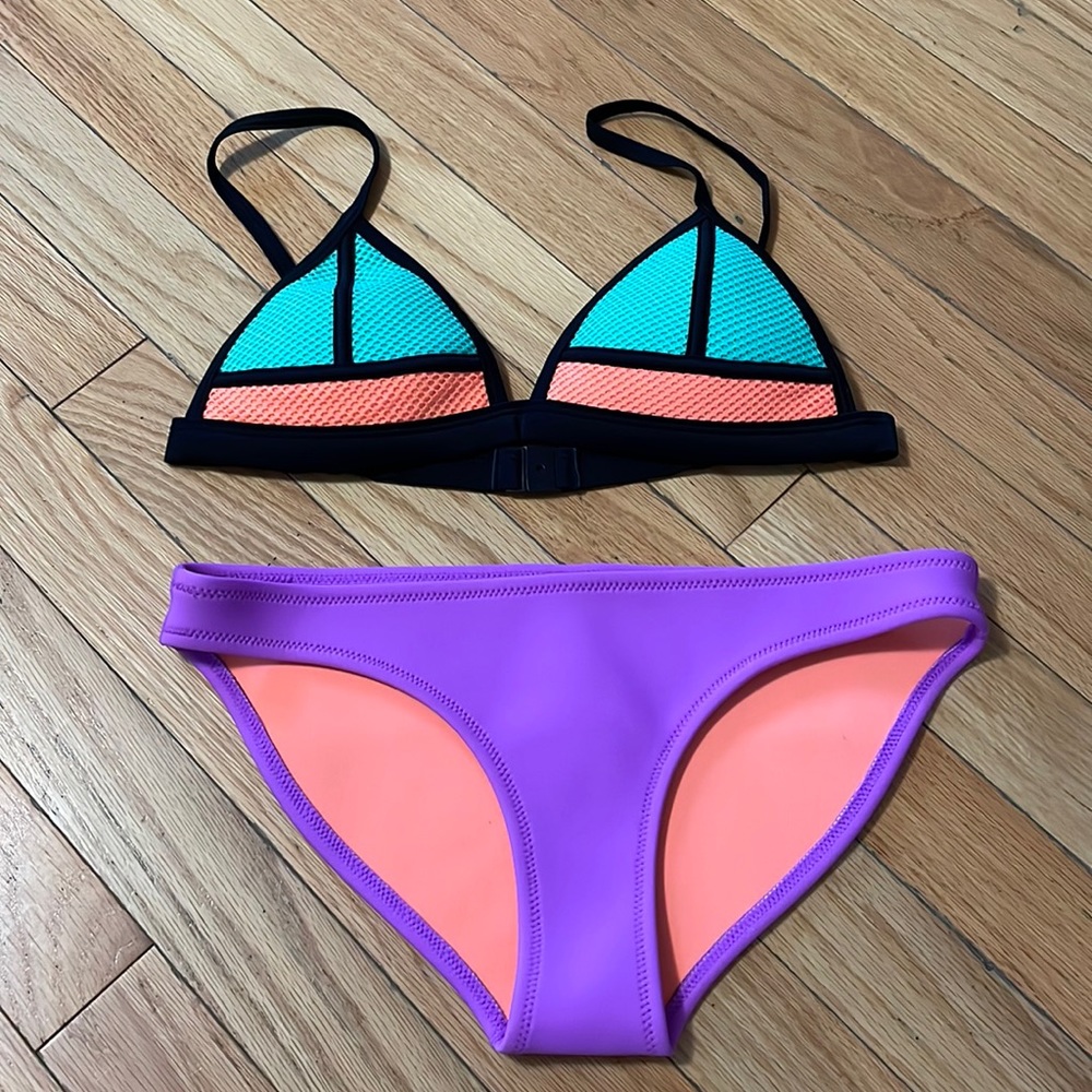 Neon Triangl Neoprene Bikini